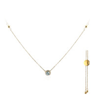 Collier en argent et Topaze bleu ciel