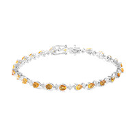 Bracelet en argent et Citrine