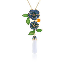 Collier en argent et Pierre de Lune blanche (Adela Silber)