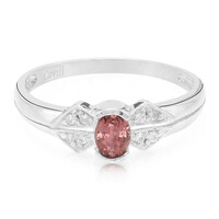 Bague en argent et Saphir Padparadscha