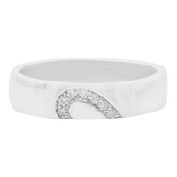 Bague en argent et Diamant I1 couleur (I)