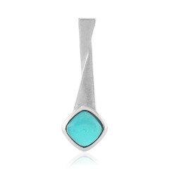 Pendentif en argent et Opale bleue d'Éthiopie