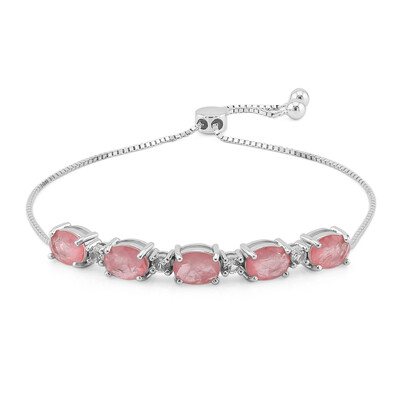 Bracelet en argent et Quartz rose pastel