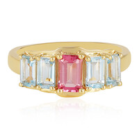Bague en argent et Tourmaline rose