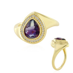 Bague en argent et Fluorite multicolore