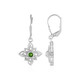 Boucles d'oreilles en argent et Diopside de Russie
