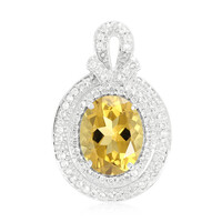 Pendentif en argent et Quartz champagne