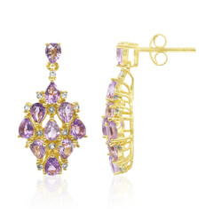 Boucles d'oreilles en argent et Améthyste