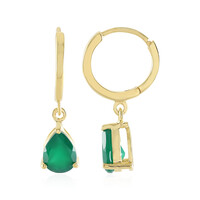 Boucles d'oreilles en argent et Onyx vert