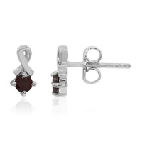 Boucles d'oreilles en argent et Grenat du Mozambique