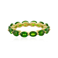 Bague en argent et Diopside de Russie