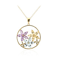 Collier en argent et Topaze bleu ciel