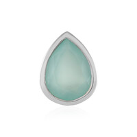 Pendentif en argent et Calcédoine d'eau