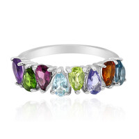 Bague en argent et Topaze bleu de Londres