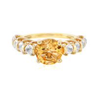 Bague en argent et Citrine