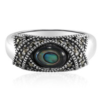 Bague en argent et Coquillage d'Abalone