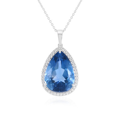 Collier en argent et Fluorite à couleur changeante