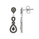 Boucles d'oreilles en argent et Spinelle noir