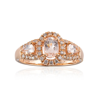 Bague en or et Morganite AAA