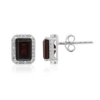 Boucles d'oreilles en argent et Grenat