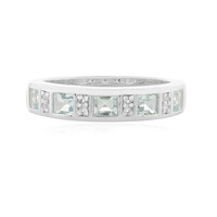 Bague en argent et Aigue-marine