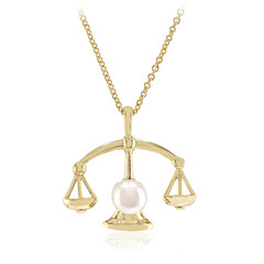 Collier en argent et Perle blanche de culture d'eau douce