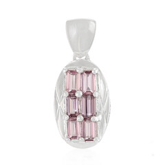 Pendentif en argent et Saphir parme