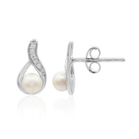 Boucles d'oreilles en argent et Perle de culture d'eau douce