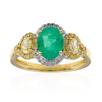 Bague en or et Emeraude de Zambie AAA (CIRARI)