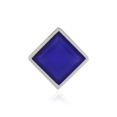 Pendentif en argent et Calcédoine bleue (MONOSONO COLLECTION)