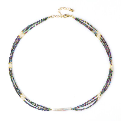 Collier en argent et Perle blanche de culture d'eau douce