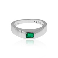 Bague en argent et Emeraude de Colombie