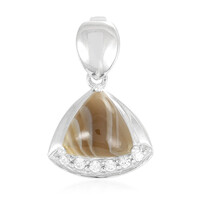 Pendentif en argent et Agate du Botswana