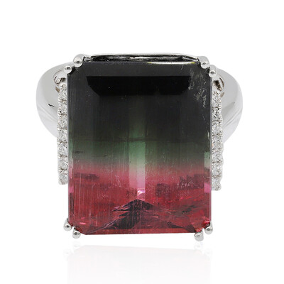 Bague en or et Tourmaline Melon d'Eau