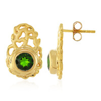 Boucles d'oreilles en argent et Diopside de Russie