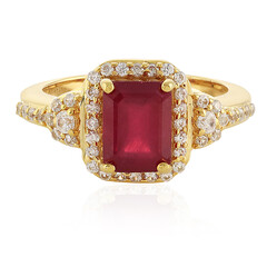 Bague en argent et Rubis de Madagascar