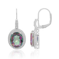 Boucles d'oreilles en argent et Quartz mystique