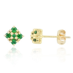 Boucles d'oreilles en or et Grenat Tsavorite AAA