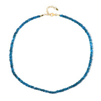Collier en argent et Apatite bleu néon