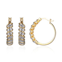 Boucles d'oreilles en laiton et Diamant I3 (I) (Juwelo Style)