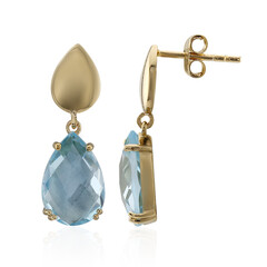 Boucles d'oreilles en argent et Topaze bleu ciel