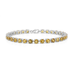 Bracelet en argent et Quartz cognac