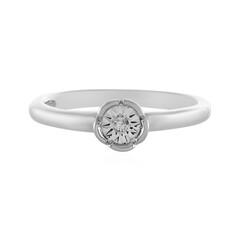 Bague en argent et Diamant I4 (J)