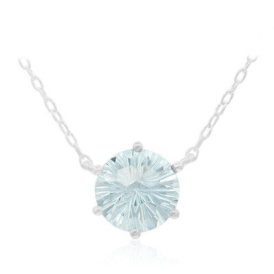 Collier en argent et Topaze bleu ciel
