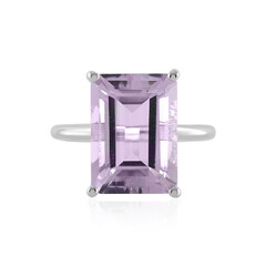 Bague en argent et Améthyste Rose de France