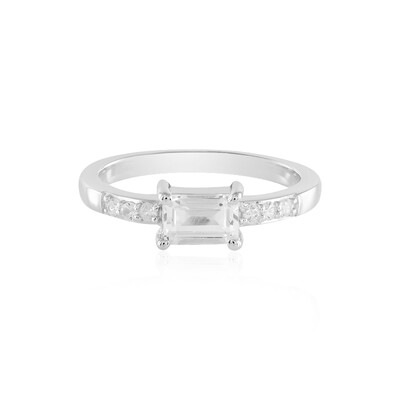 Bague en argent et Topaze blanche
