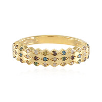 Bague en argent et Diamant bleu I3