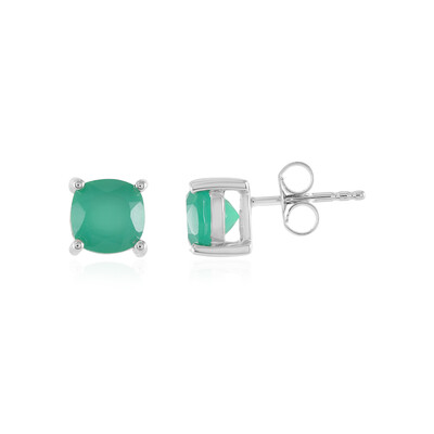Boucles d'oreilles en argent et Onyx vert