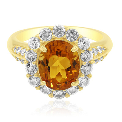 Bague en argent et Citrine Madère