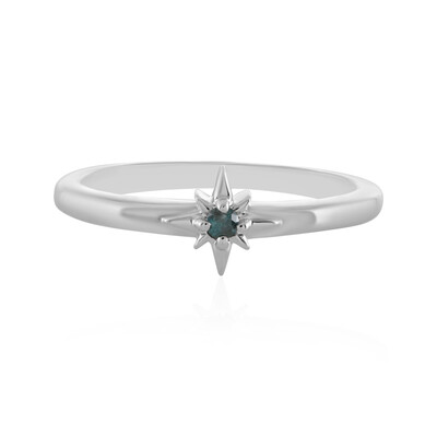 Bague en argent et Diamant bleu I3